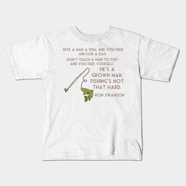 Ron Swanson Quote Kids T-Shirt by marisaj4488